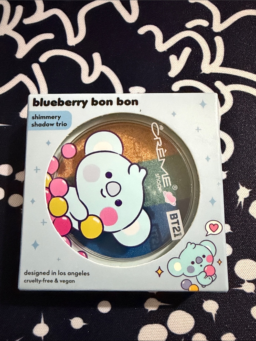 Creme Shop x BT21 Blueberry Bon Bon Shimmery Shadow Trio -
